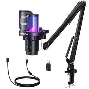 COMICA Ejoy Uni PRO(A) USB Wireless Gaming Microphone with Noise Reduction | 2.4GHz/65FT Range, One-Key Mute, RGB Lights, Streaming PC Mic For PS5, PS4, Podcast, Chat, Twitch, Discord COMICA Ejoy Uni PRO(A) USB Wireless Gaming Microphone with Noise Reduction | 2.4GHz/65FT Range, One-Key Mute, RGB Lights, Streaming PC Mic For PS5, PS4, Podcast, Chat, Twitch, Discord
