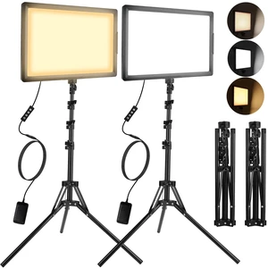 20W LED Photo Video Light 2-Pack, Bi-Color Dimmable Camera Lights, 12-inch | Photography Lighting Kit 2800-6500K CRI 97+ 2000LM for Studios, YouTube TikTok Video Recording, Game Streaming 20W LED Photo Video Light 2-Pack, Bi-Color Dimmable Camera Lights, 12-inch | Photography Lighting Kit 2800-6500K CRI 97+ 2000LM for Studios, YouTube TikTok Video Recording, Game Streaming