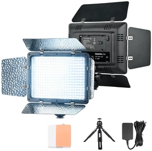 Mettlelite VL-300B 18W Ultra Bright LED Video Light with Barndoor & Mini Tripod, Cold & Warm Color Filters Stepless Dimming CRI 95+ Portable Studio Lighting for Photo Video & Streaming Mettlelite VL-300B 18W Ultra Bright LED Video Light with Barndoor & Mini Tripod, Cold & Warm Color Filters Stepless Dimming CRI 95+ Portable Studio Lighting for Photo Video & Streaming