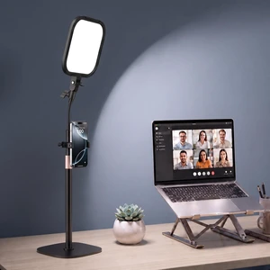 EMART Desktop Gooseneck Video Conference Lighting, Dimmable 2500-8500k | 9.09 in Square Large LED Panel Lamp for Desk with Phone Holder ,USB Flicker-Free for Podcast & Streaming ,Zoom Ring Light EMART Desktop Gooseneck Video Conference Lighting, Dimmable 2500-8500k | 9.09 in Square Large LED Panel Lamp for Desk with Phone Holder ,USB Flicker-Free for Podcast & Streaming ,Zoom Ring Light