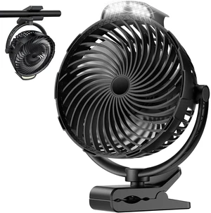 Gentsvip 8-Inch Rechargeable Clip on Fan, 10000mAh Portable Camping Fan with LED Light, 9-Speed Ultra Quiet Airflow, 30H Runtime, 360° Rotating Desk Fan for Golf Cart, Bedroom, Office, Dorm, Black Gentsvip 8-Inch Rechargeable Clip on Fan, 10000mAh Portable Camping Fan with LED Light, 9-Speed Ultra Quiet Airflow, 30H Runtime, 360° Rotating Desk Fan for Golf Cart, Bedroom, Office, Dorm, Black