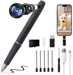 SRVR Premium Body Camera Pen 1080P HD Pen Camera with 32GB SD Card, Black | Local Storage, One-Button Operation, Mini Camera for Meeting Lecture Classroom Office Home (Matte Black) SRVR Premium Body Camera Pen 1080P HD Pen Camera with 32GB SD Card, Black | Local Storage, One-Button Operation, Mini Camera for Meeting Lecture Classroom Office Home (Matte Black)