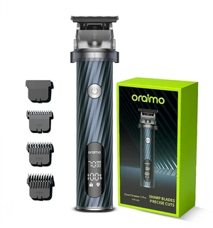 Oraimo Beard Trimmer for Men, Cordless with Adjustable Rotating Head | Stainless Steel Fixed/Ceramic Moving Blades, Metal Casing, 1200mAh Battery, LED Display, 2-Speed, 3 Guide Combs, Travel Lock Oraimo Beard Trimmer for Men, Cordless with Adjustable Rotating Head | Stainless Steel Fixed/Ceramic Moving Blades, Metal Casing, 1200mAh Battery, LED Display, 2-Speed, 3 Guide Combs, Travel Lock