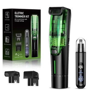 All-in-One Vacuum Mustache Beard Trimmer for Men & Bonus Nose Hair Trimmer | Waterproof Mustache Grooming Kit, USB-C Rechargeable Body Trimmer, Wet/Dry Clipper,Gift for Men,Husband, Boyfriend & Father All-in-One Vacuum Mustache Beard Trimmer for Men & Bonus Nose Hair Trimmer | Waterproof Mustache Grooming Kit, USB-C Rechargeable Body Trimmer, Wet/Dry Clipper,Gift for Men,Husband, Boyfriend & Father