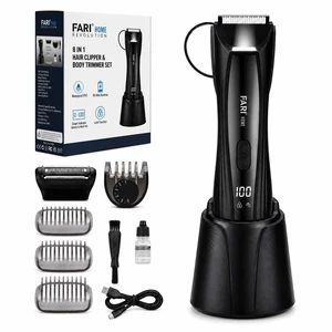 FARI Men's Body & Beard Hair Trimmer, 8-in-1 Manscaping Electric Shaver with 360° Rotating Mirror & LED Spotlight, IPX7 Waterproof Wet/Dry Clipper for Chest & Beard, USB-C Fast Charging FARI Men's Body & Beard Hair Trimmer, 8-in-1 Manscaping Electric Shaver with 360° Rotating Mirror & LED Spotlight, IPX7 Waterproof Wet/Dry Clipper for Chest & Beard, USB-C Fast Charging