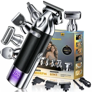 Audoc 6 in 1 Beard Trimmer for Men Rechargeable with LED Display | IPX6 Waterproof Wet/Dry, Magnetic Detachable Blades, Easy Cleaning, Mustache Hair Clipper Set Audoc 6 in 1 Beard Trimmer for Men Rechargeable with LED Display | IPX6 Waterproof Wet/Dry, Magnetic Detachable Blades, Easy Cleaning, Mustache Hair Clipper Set