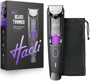 HACLI Professional Beard Trimmer for Men - Cordless IPX7 Waterproof, Precision Dial with 20 Adjustable Length Settings, Wet/Dry Use, 80 Min Runtime, Premium Facial Hair Groomer, Gift for Dad & Husband HACLI Professional Beard Trimmer for Men - Cordless IPX7 Waterproof, Precision Dial with 20 Adjustable Length Settings, Wet/Dry Use, 80 Min Runtime, Premium Facial Hair Groomer, Gift for Dad & Husband