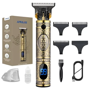 AMULISS Beard Trimmer for Men,Zero Gapped Vintage Professional Hair Clipper | Multifunctional,180-min running time,all-metal body,T- blade trimmer for beard,haircut,carving,body hair,balding trimming AMULISS Beard Trimmer for Men,Zero Gapped Vintage Professional Hair Clipper | Multifunctional,180-min running time,all-metal body,T- blade trimmer for beard,haircut,carving,body hair,balding trimming