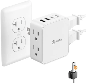 Flat Outlet Extender with 4AC Side Outlet,Multi Plug with 20W USB C | Compact Wall Outlet for Behind Couches Nightstand Desks TV Kitchen,1875W 3 Sideways Plug Adapter,Wall Plug with 4 Cable Clips Flat Outlet Extender with 4AC Side Outlet,Multi Plug with 20W USB C | Compact Wall Outlet for Behind Couches Nightstand Desks TV Kitchen,1875W 3 Sideways Plug Adapter,Wall Plug with 4 Cable Clips