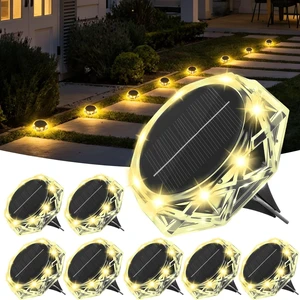 ANKUNABA Solar Ground Lights Outdoor, 8 Pack IP68 Waterproof Solar Garden Lights Bright in-Ground Landscape Lighting for Pathway Yard Patio Lawn Driveway Walkway, Warm White ANKUNABA Solar Ground Lights Outdoor, 8 Pack IP68 Waterproof Solar Garden Lights Bright in-Ground Landscape Lighting for Pathway Yard Patio Lawn Driveway Walkway, Warm White
