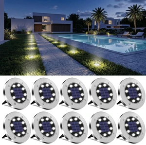 DUUDO 4.6in Solar Lights Outdoor, Solar Garden Outdoor Waterproof Pathway Lights Bright In-Ground Light Outdoor Lighting Decor for Lawn, Patio, Yard, Driveway, Step and Walkway White Light 10pack DUUDO 4.6in Solar Lights Outdoor, Solar Garden Outdoor Waterproof Pathway Lights Bright In-Ground Light Outdoor Lighting Decor for Lawn, Patio, Yard, Driveway, Step and Walkway White Light 10pack