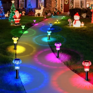 Priddop Solar Christmas Lights Outdoor Waterproof 8 Pack Color Changing LED | Christmas Decorations Outdoor Mushroom Lights for Yard Garden Pathway Patio Lawn Auto On/Off Outside Landscape Path Lights Priddop Solar Christmas Lights Outdoor Waterproof 8 Pack Color Changing LED | Christmas Decorations Outdoor Mushroom Lights for Yard Garden Pathway Patio Lawn Auto On/Off Outside Landscape Path Lights