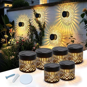 PDOSOCK 6 Pack Decorative Solar Mandala Lights, Waterproof Solar Mandala Lights Outdoor, Solar Powered Outdoor Deck Step Wall Lights, for Terrace, Courtyard, Backyard and Garden PDOSOCK 6 Pack Decorative Solar Mandala Lights, Waterproof Solar Mandala Lights Outdoor, Solar Powered Outdoor Deck Step Wall Lights, for Terrace, Courtyard, Backyard and Garden
