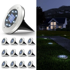 Sunco 12 Pack Outdoor Solar Pathway Lights, Dusk to Dawn, 7000K | Waterproof LED Landscape Stake Lights for Gardens, Yards, Patios and Decks, with Cross-Spike Ground Mount Sunco 12 Pack Outdoor Solar Pathway Lights, Dusk to Dawn, 7000K | Waterproof LED Landscape Stake Lights for Gardens, Yards, Patios and Decks, with Cross-Spike Ground Mount