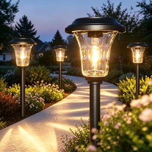 XMCOSY+ Solar Garden Lights 4 Pack, Metal Glass Solar Pathway Light Outdoor | Bright 20/40LM Landscape Lighting with Warm/Cool White, Waterproof Solar Powered Outdoor Lights for Yard, Path, Walkway XMCOSY+ Solar Garden Lights 4 Pack, Metal Glass Solar Pathway Light Outdoor | Bright 20/40LM Landscape Lighting with Warm/Cool White, Waterproof Solar Powered Outdoor Lights for Yard, Path, Walkway