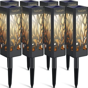 TomCare Solar Lights Outdoor Bright Solar Pathway Lights, 8 Pack | Bigger Size, Charges in 6-8 Hours, 10-12-Hour Runtime, IP65 Waterproof, Auto On/Off for Landscape, Yard, Garden, Walkway TomCare Solar Lights Outdoor Bright Solar Pathway Lights, 8 Pack | Bigger Size, Charges in 6-8 Hours, 10-12-Hour Runtime, IP65 Waterproof, Auto On/Off for Landscape, Yard, Garden, Walkway