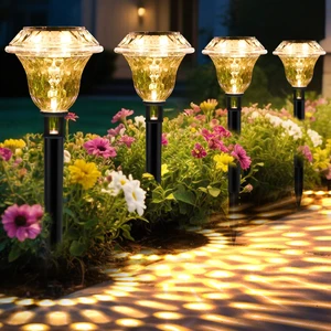 PATIOPIA Solar Pathway Lights, Acrylic Garden Lights Outdoor Decor 6 Pack | Solar Lights Outdoor Waterproof IP65, Landscape Lighting, Garden Decorations for Walkway, Driveway, Yard, Lawn (Warm White) PATIOPIA Solar Pathway Lights, Acrylic Garden Lights Outdoor Decor 6 Pack | Solar Lights Outdoor Waterproof IP65, Landscape Lighting, Garden Decorations for Walkway, Driveway, Yard, Lawn (Warm White)