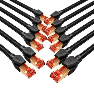 Cat 8 Ethernet Cable 1FT,12-Pack Short Network 40Gbps 2000Mhz OFC/TU1-S/FTP | High-Speed Gold Plated RJ45 Gigabit Patch Cords black round Compatible with Cat 7/6/5 Routers, Monitor, Modems Cat 8 Ethernet Cable 1FT,12-Pack Short Network 40Gbps 2000Mhz OFC/TU1-S/FTP | High-Speed Gold Plated RJ45 Gigabit Patch Cords black round Compatible with Cat 7/6/5 Routers, Monitor, Modems