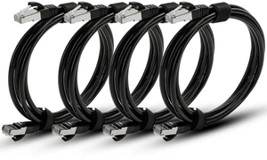 CAT 8 Ethernet Cable, 6ft (4 Pack) Ultra High Speed 40Gbps 2000MHz 30AWG CAT8 Cable LAN Internet Network Cord with Metal Plated RJ45 Connector for Gaming,Router,Modems,PC(6ft/4 Pack) (GS4PC8-01)