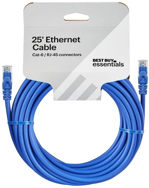 Best Buy Essentials Networking Accessories USB & USB-C to Ethernet Adapters, Ethernet Cables, Cords for Home, Office, and Gaming (25 ft Cat 6 Ethernet Cable) Best Buy Essentials Networking Accessories USB & USB-C to Ethernet Adapters, Ethernet Cables, Cords for Home, Office, and Gaming (25 ft Cat 6 Ethernet Cable)