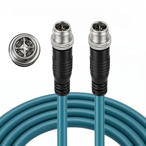 Eonvic M12 Ethernet Cable X-Code Cat7e 8 Position High Flex Shielded Industrial Gigabit Ethernet Networks Cable for Industrial Application (50CM) Eonvic M12 Ethernet Cable X-Code Cat7e 8 Position High Flex Shielded Industrial Gigabit Ethernet Networks Cable for Industrial Application (50CM)