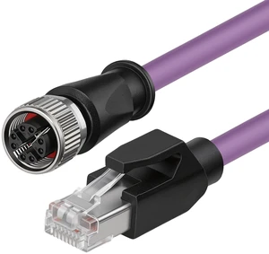 ZBLZGP Ethernet Cable M12 X-Code 8 Pin Female to RJ45, Dustproof & Waterproof, Fast Data Transfer, for Industrial Ethernet Cognex Systems 1M ZBLZGP Ethernet Cable M12 X-Code 8 Pin Female to RJ45, Dustproof & Waterproof, Fast Data Transfer, for Industrial Ethernet Cognex Systems 1M