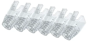 VIVOCH 50 Pcs Cat7 Cat7A Cat8 Strain Relief Boot, RJ45 Plug Connector Cover Modular Network Plug Connector Cap Cable Connector Boots, Transparent