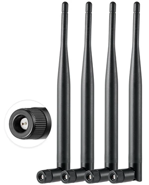 POBADY 4PCS Dual Band WiFi Antenna 2.4GHz 5GHz 5.8GHz Antenna SMA Male Antenna 5dBi 19cm/7in for WiFi Router Wireless Camera DVR Reverse Monitor POBADY 4PCS Dual Band WiFi Antenna 2.4GHz 5GHz 5.8GHz Antenna SMA Male Antenna 5dBi 19cm/7in for WiFi Router Wireless Camera DVR Reverse Monitor