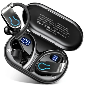 Earbuds 120 Hrs Bluetooth Headphones Sport with Fast Charging Case | Dual LED Display Deep Bass ENC Earhooks Hi-Res Audio Clear Calls and Mic Easy Button Controls IPX7 Waterproof for Gym/Workout Earbuds 120 Hrs Bluetooth Headphones Sport with Fast Charging Case | Dual LED Display Deep Bass ENC Earhooks Hi-Res Audio Clear Calls and Mic Easy Button Controls IPX7 Waterproof for Gym/Workout