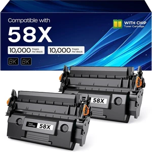 58X CF258XBlack Toner Cartridge M404n Compatible for HP 2 Pack,with Chip | High Yield Compatible for HP 58X CF258X 58A CF258A Toner Cartridge for LaserJet Pro M404dn MFP M428fdw M428fdn M428dw Printer 58X CF258XBlack Toner Cartridge M404n Compatible for HP 2 Pack,with Chip | High Yield Compatible for HP 58X CF258X 58A CF258A Toner Cartridge for LaserJet Pro M404dn MFP M428fdw M428fdn M428dw Printer