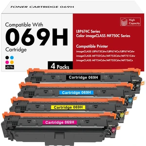 069 069H Toner CartridgeSet for Canon MF753Cdw 069MF751Cdw High Capacity | Compatible for Canon Color ImageCLASS MF750C LBP674C LBP674Cdw MF752Cdw MF756Cx LBP673Cdw LBP674Cx Series Printer Ink B/C/Y/M 069 069H Toner CartridgeSet for Canon MF753Cdw 069MF751Cdw High Capacity | Compatible for Canon Color ImageCLASS MF750C LBP674C LBP674Cdw MF752Cdw MF756Cx LBP673Cdw LBP674Cx Series Printer Ink B/C/Y/M
