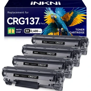 CRG137 Toner Cartridge 4 Pack, with Chip, High Yield, 2400 Pages | Compatible for Canon 137 Black CRG-137 9435B001AA for ImageClass D570 MF232w MF247dw MF249dw MF216n MF236n LBP151dw Printer CRG137 Toner Cartridge 4 Pack, with Chip, High Yield, 2400 Pages | Compatible for Canon 137 Black CRG-137 9435B001AA for ImageClass D570 MF232w MF247dw MF249dw MF216n MF236n LBP151dw Printer