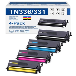 TN336 Toner Cartridge High Yield Compatible Replacement for Brother TN-336 TN331 for Use with Brother HL-L8350CDW HL-4150CDN MFC-L8850CDW Printer (1BK,1C,1M,1Y, 4 Pack) TN336 Toner Cartridge High Yield Compatible Replacement for Brother TN-336 TN331 for Use with Brother HL-L8350CDW HL-4150CDN MFC-L8850CDW Printer (1BK,1C,1M,1Y, 4 Pack)