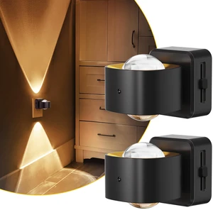 Night Light Projector, Night Lights Plug into Wall Light Sensor | Dusk to Dawn, 180°Rotating Nightlight for Kids, 0-150LM Dimmable Soft White Ambient Lighting for Bathroom, Decor, Gift, 2Pack