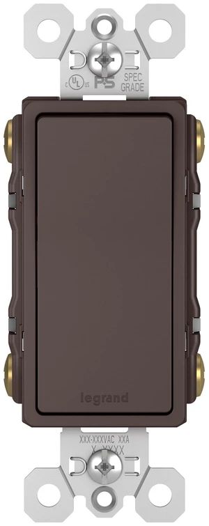 Legrand radiant TM874DBCC6 15 Amp Rocker Wall Switch, 4-Way Decorator Light Switches, Dark Bronze (1 Count)