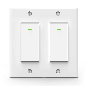 Smart Light Switch 2 Gang WiFi Switch Compatible with Alexa Google Home Voice Control, Remote Control, Timer & Schedule UL Certified, No Hub Required Smart Light Switch 2 Gang WiFi Switch Compatible with Alexa Google Home Voice Control, Remote Control, Timer & Schedule UL Certified, No Hub Required