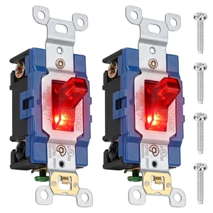 Wengart 30A Double Pole Switch Electrician 240V Motor Control Pilot Light | Thermoplastic build for shops. Isolates 240V dual hot wires. Specs: 30A, UL-94 V0, narrow back body Wengart 30A Double Pole Switch Electrician 240V Motor Control Pilot Light | Thermoplastic build for shops. Isolates 240V dual hot wires. Specs: 30A, UL-94 V0, narrow back body