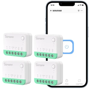 SONOFF MINIR4M Matter Smart Switch,WiFi Mini DIY Module,Smart Light Control,Flush-Mounted Compatible with Apple Home,Alexa & Google Home,IFTTT,eWeLink Web,Neutral Required 4 Pack SONOFF MINIR4M Matter Smart Switch,WiFi Mini DIY Module,Smart Light Control,Flush-Mounted Compatible with Apple Home,Alexa & Google Home,IFTTT,eWeLink Web,Neutral Required 4 Pack