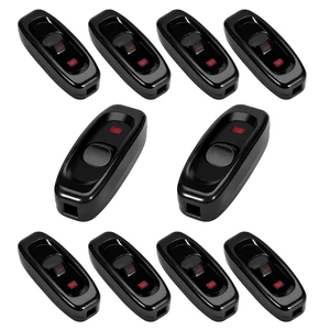 10 pcs Inline Switch, AC 250V 10A On/Off Cord Cable With LED Indicator Light for Table/Desk/Mirror/Wall Lamp, Appliance Button Switch 10 pcs Inline Switch, AC 250V 10A On/Off Cord Cable With LED Indicator Light for Table/Desk/Mirror/Wall Lamp, Appliance Button Switch