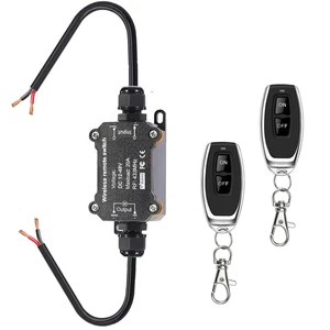 Meskliu Waterproof Remote Control Switch,DC12/24/48V 20A,164ft Range | Wireless 433Mhz Transmitter Receiver Kit, RF Module Relay ON/OFF Switch, for Lights, Pump, Fan Meskliu Waterproof Remote Control Switch,DC12/24/48V 20A,164ft Range | Wireless 433Mhz Transmitter Receiver Kit, RF Module Relay ON/OFF Switch, for Lights, Pump, Fan