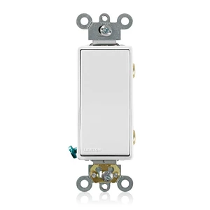 Leviton 20 Amp, 120/277 Volt, Decora Plus Rocker Double-Pole AC Quiet Switch, 5622-2W, White Leviton 20 Amp, 120/277 Volt, Decora Plus Rocker Double-Pole AC Quiet Switch, 5622-2W, White