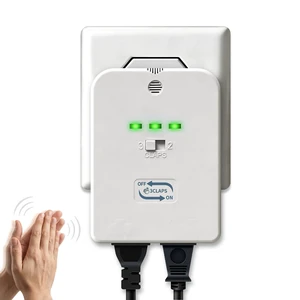 SYSAI Clapping Activated Outlet, 3 Claps Control Switch Turns Lights On/Off by Hand Clap, Hands-Free Automation for Bedroom, Elderly & Holiday Decor 110V 100W SYSAI Clapping Activated Outlet, 3 Claps Control Switch Turns Lights On/Off by Hand Clap, Hands-Free Automation for Bedroom, Elderly & Holiday Decor 110V 100W