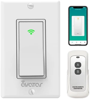 Smart Light Switch with Bluetooth Remote, Single Pole One-Way WiFi Wall Switch, Smart Life App & Voice Control, Compatible with Alexa & Google Assistant, Neutral Wire Required, No Hub Needed Smart Light Switch with Bluetooth Remote, Single Pole One-Way WiFi Wall Switch, Smart Life App & Voice Control, Compatible with Alexa & Google Assistant, Neutral Wire Required, No Hub Needed