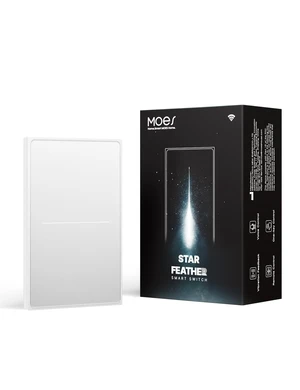 MOES Full Touch WiFi Smart Light Switch Neutral Wire Needed, White 2 Gang | Star Feather Anti-Glare Full Touch Panel; Works with Smart Life/Tuya App, Alexa and Google Home, Vibration Feedback,Timer MOES Full Touch WiFi Smart Light Switch Neutral Wire Needed, White 2 Gang | Star Feather Anti-Glare Full Touch Panel; Works with Smart Life/Tuya App, Alexa and Google Home, Vibration Feedback,Timer