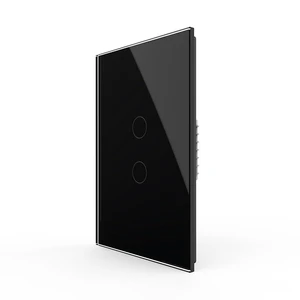 LIVOLO Modern Electrical Light Switch Tempered Glass Panel Single Pole Wall Touch Light Switch with Led Indicator,No Neutral Wire,2 Circles 1 Way (Black) LIVOLO Modern Electrical Light Switch Tempered Glass Panel Single Pole Wall Touch Light Switch with Led Indicator,No Neutral Wire,2 Circles 1 Way (Black)
