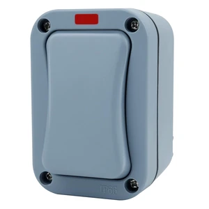 Outdoor Light Switch,USUPERINK Electrical Outdoor Slim Single Wall Switch with LED Indicator, Weatherproof Exterior 1 Gang Switches for Outside, Garden, Pool, Patio, Balcony Outdoor Light Switch,USUPERINK Electrical Outdoor Slim Single Wall Switch with LED Indicator, Weatherproof Exterior 1 Gang Switches for Outside, Garden, Pool, Patio, Balcony
