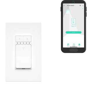 YoLink Smart Wall Light Switch, Single Pole, 10A, YS5708 | ETL Listed, App Timers, Voice Control, Neutral Wire Required, LoRa YoLink Protocol Up to 2034 Feet, YoLink Hub Required YoLink Smart Wall Light Switch, Single Pole, 10A, YS5708 | ETL Listed, App Timers, Voice Control, Neutral Wire Required, LoRa YoLink Protocol Up to 2034 Feet, YoLink Hub Required