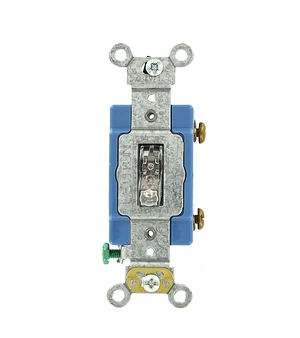 Leviton 15 Amp, 120 Volt, Toggle Lighted Handle, Illuminated Off Single-Pole AC Quiet Switch, Extra Heavy Duty Grade, Self Grounding, 1201-LHC, Clear Leviton 15 Amp, 120 Volt, Toggle Lighted Handle, Illuminated Off Single-Pole AC Quiet Switch, Extra Heavy Duty Grade, Self Grounding, 1201-LHC, Clear