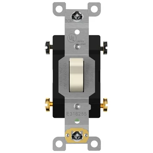 ENERLITES 20 Amp Commercial Toggle Light Switch, 4 Way, Light Almond | Heavy-duty build, oversized hardware, high-power rated, commercial/industrial use, UL Listed, easy installation, 1 Pack ENERLITES 20 Amp Commercial Toggle Light Switch, 4 Way, Light Almond | Heavy-duty build, oversized hardware, high-power rated, commercial/industrial use, UL Listed, easy installation, 1 Pack