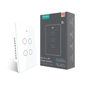 MoesGo WiFi Smart Wall Light Switch,Glass Panel, Multi-Control(3 Way), 2.4GHz Wi-Fi Touch Switches, Neutral Wire Required, Remote Control Smart Life/Tuya App, Work with Alexa, Google Home White 4 Gang MoesGo WiFi Smart Wall Light Switch,Glass Panel, Multi-Control(3 Way), 2.4GHz Wi-Fi Touch Switches, Neutral Wire Required, Remote Control Smart Life/Tuya App, Work with Alexa, Google Home White 4 Gang